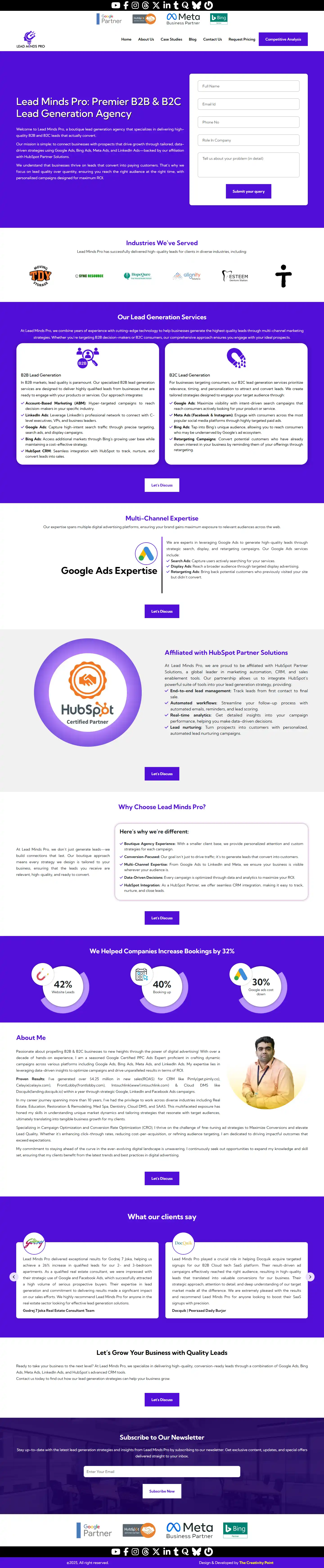 Professional website project showcase