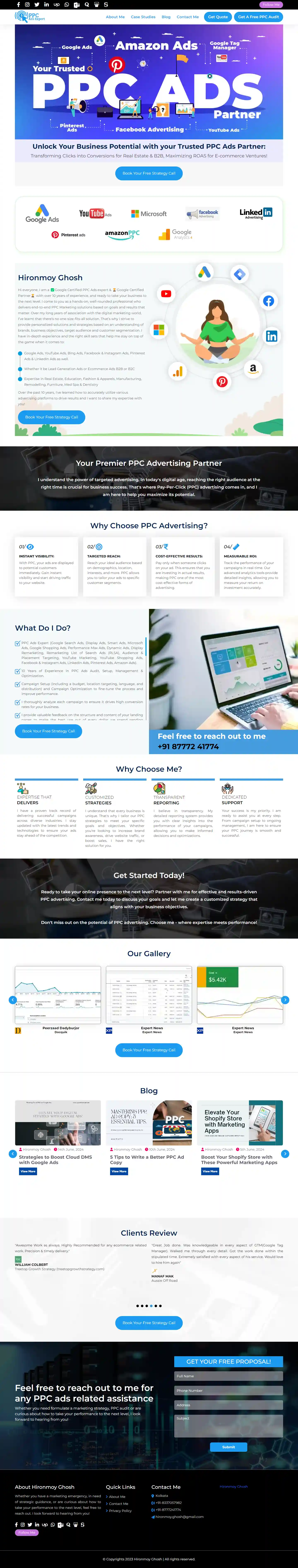 Professional website project showcase