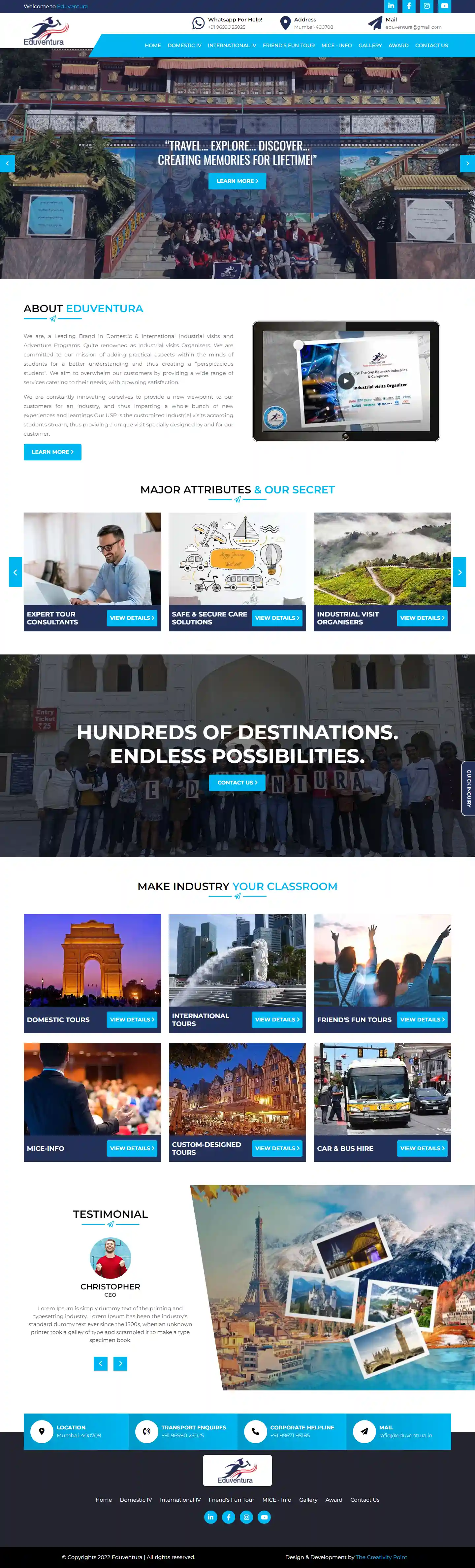 Professional website project showcase