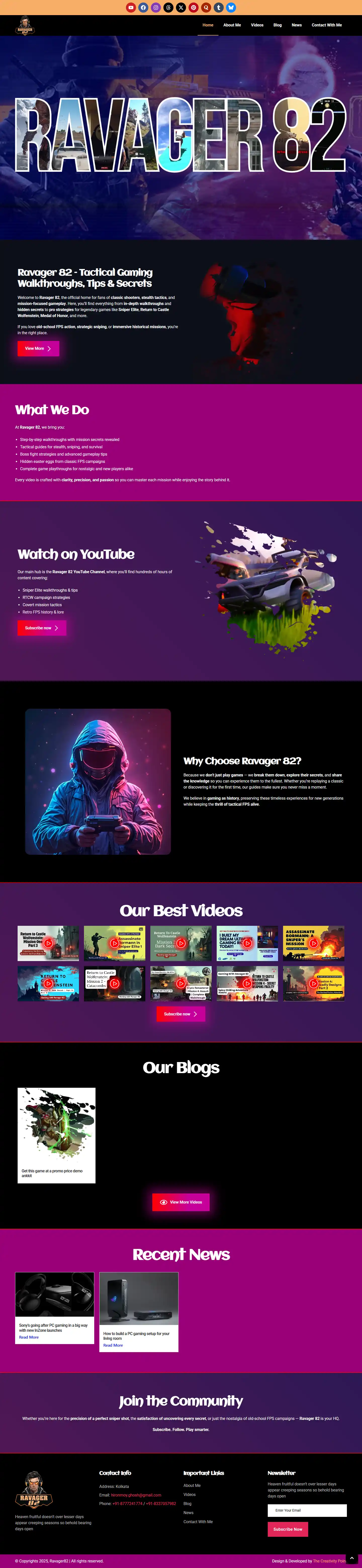 Professional website project showcase