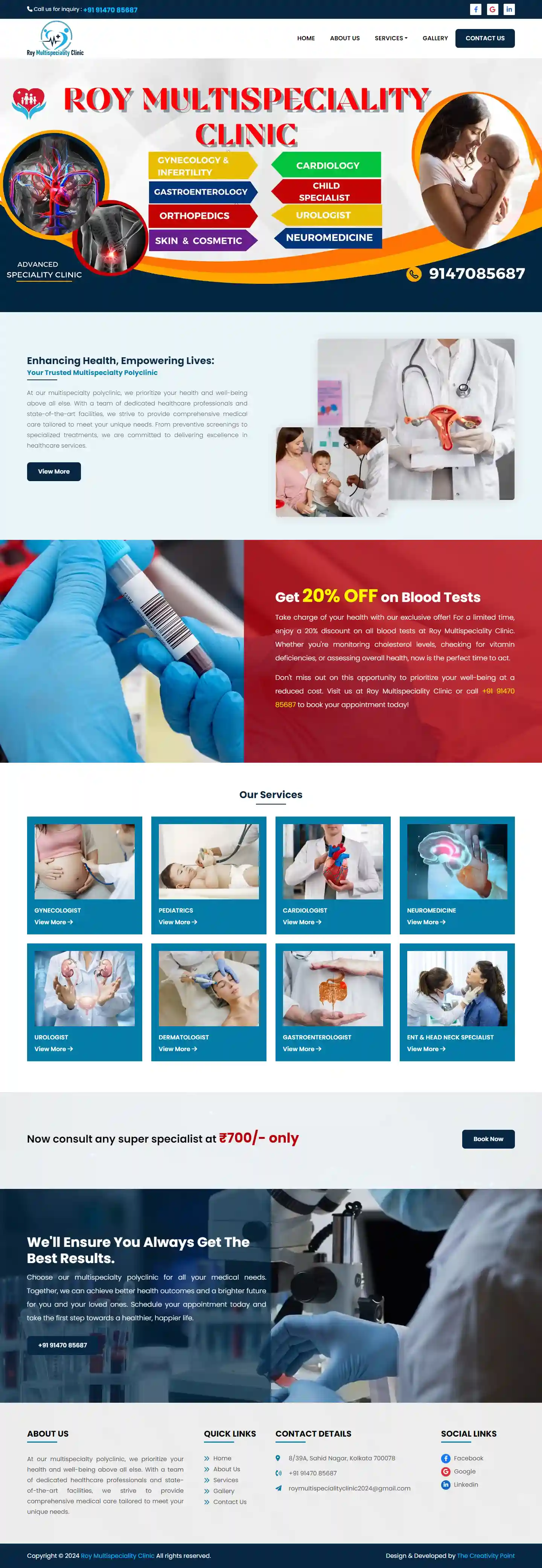 Custom website development service